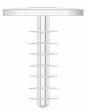 Stopfen fr 14mm Bohrlcher Grau